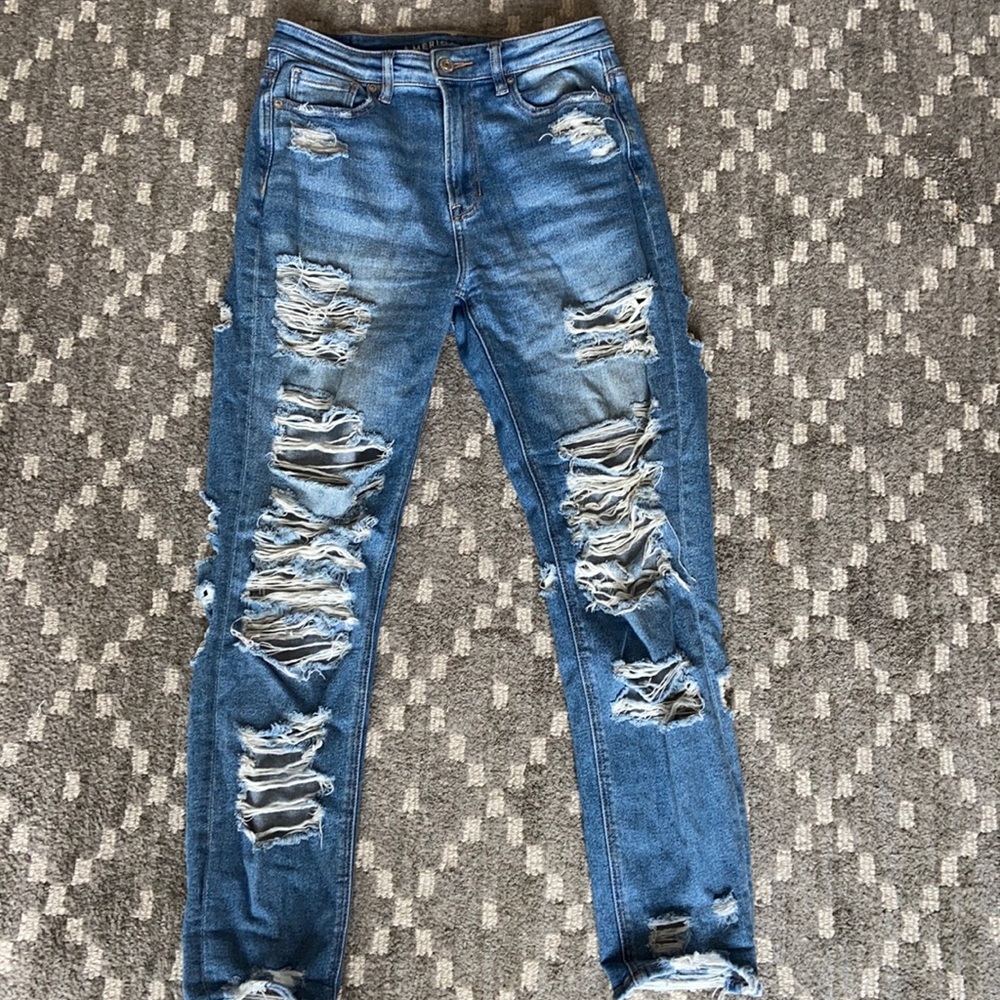 American Eagle boyfriend ripped jeans